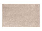 Beige bath mat with a textured, bobble surface