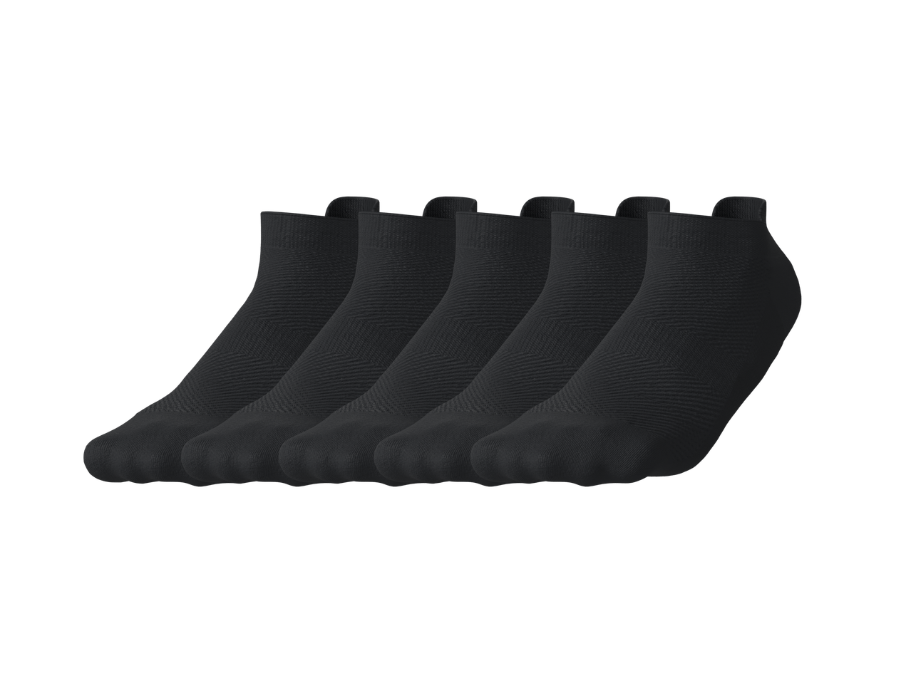 CRIVIT Adult Sports Trainer Socks, 5 pairs of black ankle socks