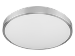 Candeeiro LED de casa de banho Livarno, redondo, prateado com difusor branco
