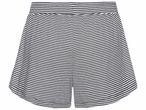 Short en jersey rayé noir et blanc.