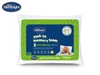 Two anti-allergy memory foam pillows in packaging, with a cartoon hippo.