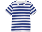 Tricou băieți Lupilu® cu dungi albastre și albe.