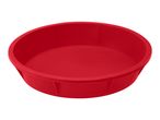 Red round silicone baking mold