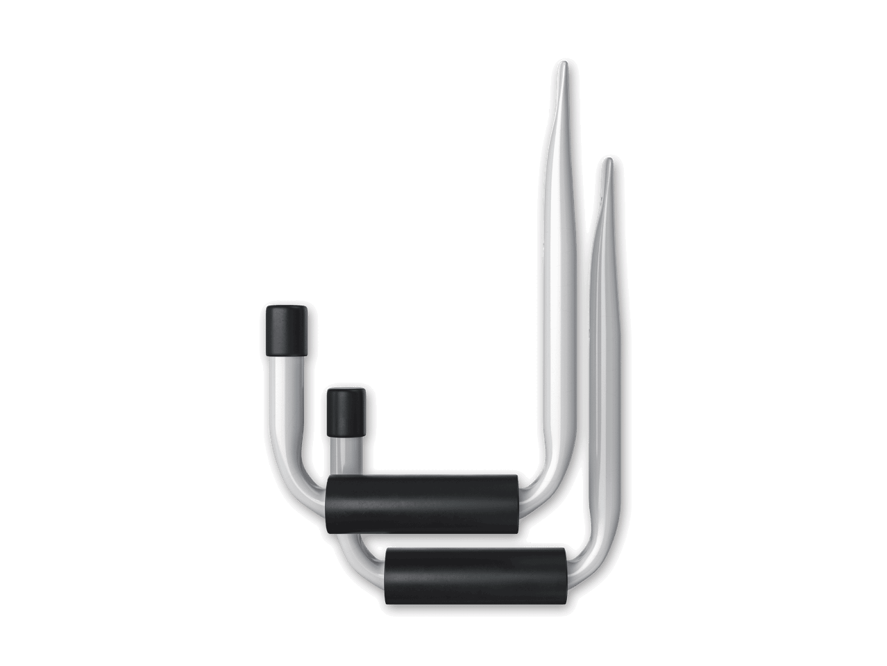 Robuste Wandhaken mit schwarzer Gummibeschichtung für Garage oder Werkstatt