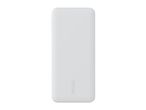 White power bank with rounded edges and the word 'TRONIC' embossed on the front.