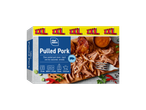 CHEF SELECT Pulled Pork XXL verpakking met kookinstructies en ingrediënten.