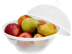 Cesto de frutas SILVERCREST com tampa, cheio de frutas variadas.