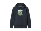 Dunkelblauer Hoodie mit Minecraft Creeper und TNT-Design