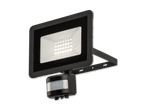 Schwarzer LED-Fluter mit Bewegungsmelder