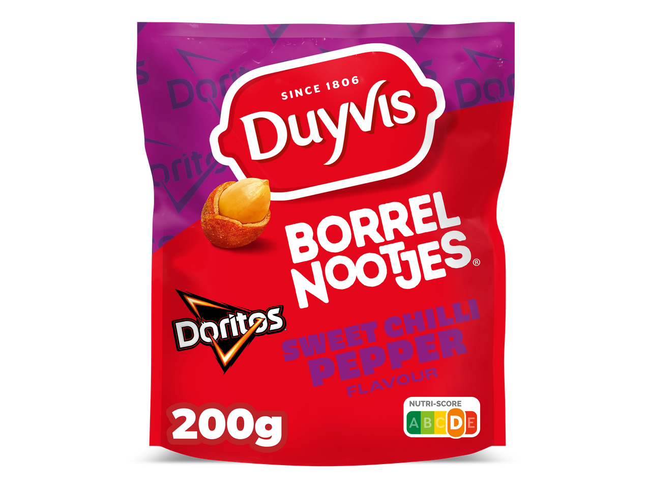 Zak borrelnootjes met zoete chilismak, 200g