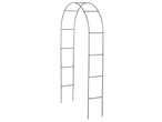 Black metal garden arch with horizontal support bars