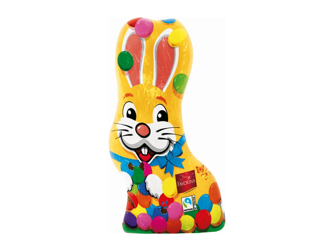 Go to full screen view: Favorina Chocolate Bunny with Milk Chocolate Beans - Image 1