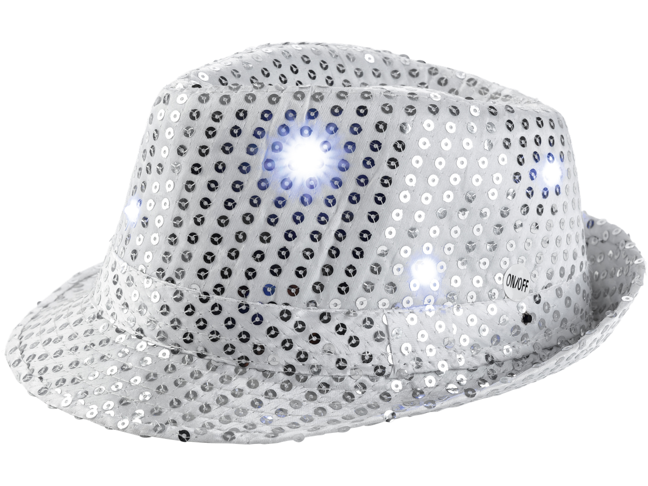 Valge Livarno litritega müts LED-tulede ja ON/OFF nupuga