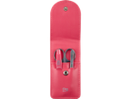 Kit de manicure Cien Beauty em estojo rosa.
