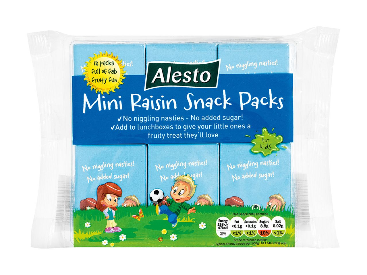 Go to full screen view: Alesto 12 Mini Raisin Snack Packs - Image 1