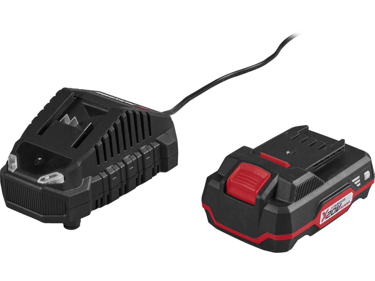 Parkside akumuliatoriaus įkroviklis ir X 20 V Team akumuliatorius