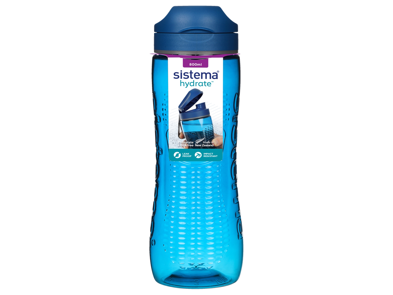 Μπουκάλι Sistema hydrate: μπλε, 800ml.