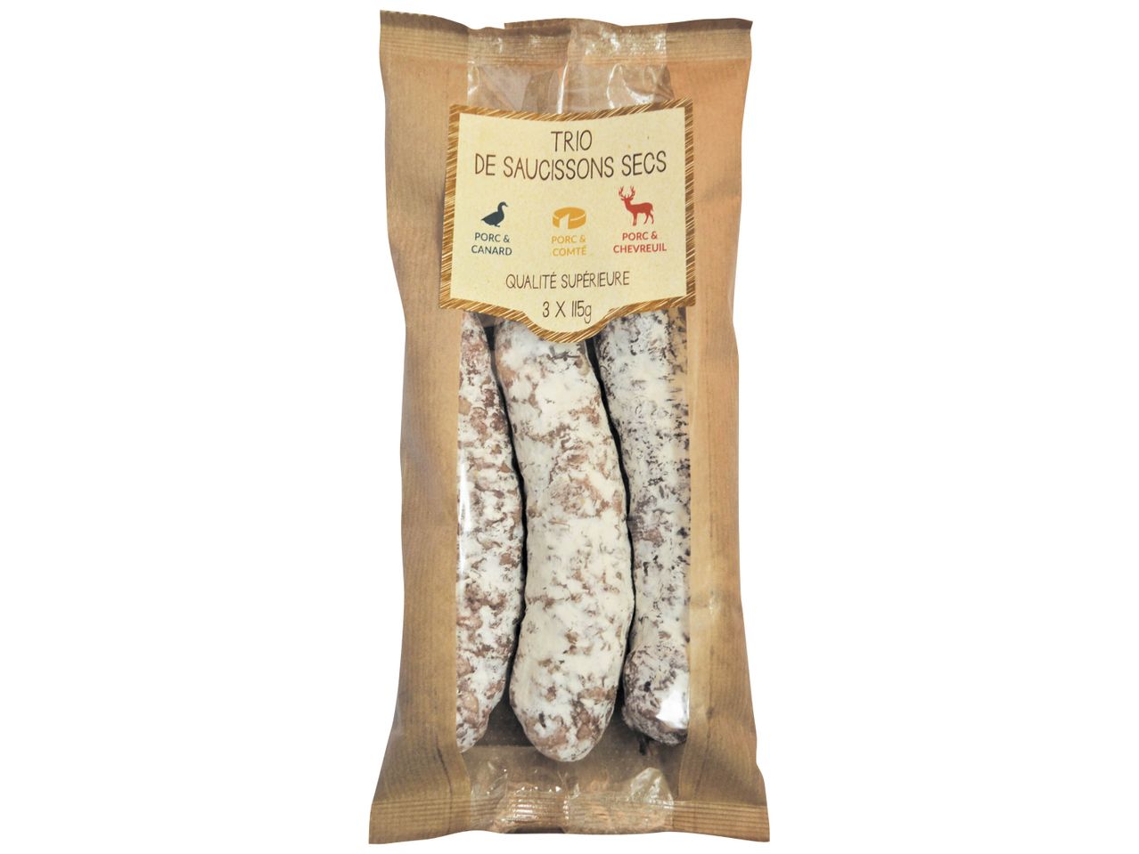 Saucisson sec La Maison du Cochon dans un emballage.