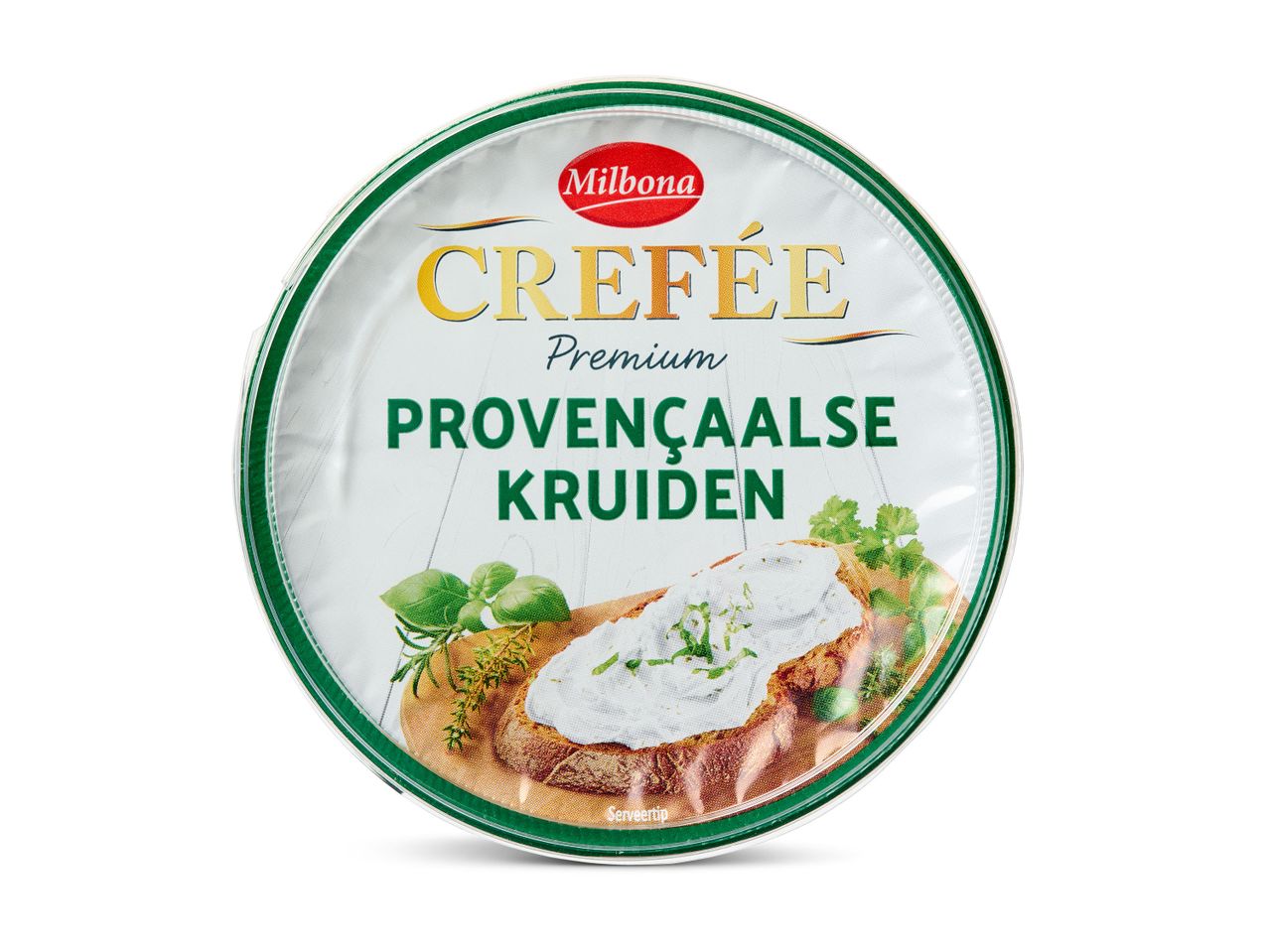 Milbona Crefee Premium, roomkaas met Provençaalse kruiden.
