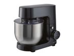 Black stand mixer with a stainless steel bowl and a digital display showing 'Turbo 2:01:53'