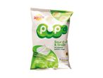 White bag of air-popped sour cream & onion potato chips, with green accents.
