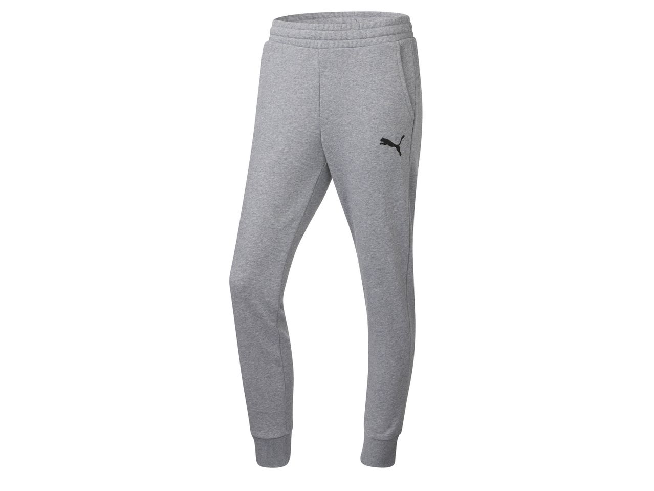 Pantaloni sportivi grigi da uomo Puma con logo nero