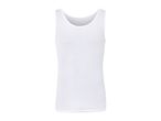 White men's tank top on a white background