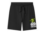 Black shorts with a green Grogu (Baby Yoda) graphic and 'Star Wars The Mandalorian' text.