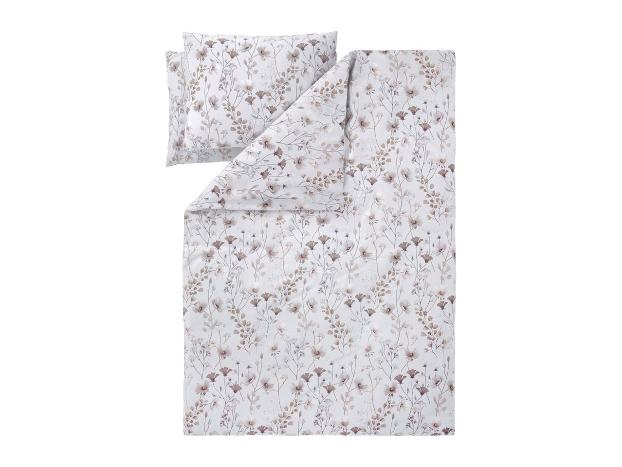 Floral patterned duvet cover and pillowcase set