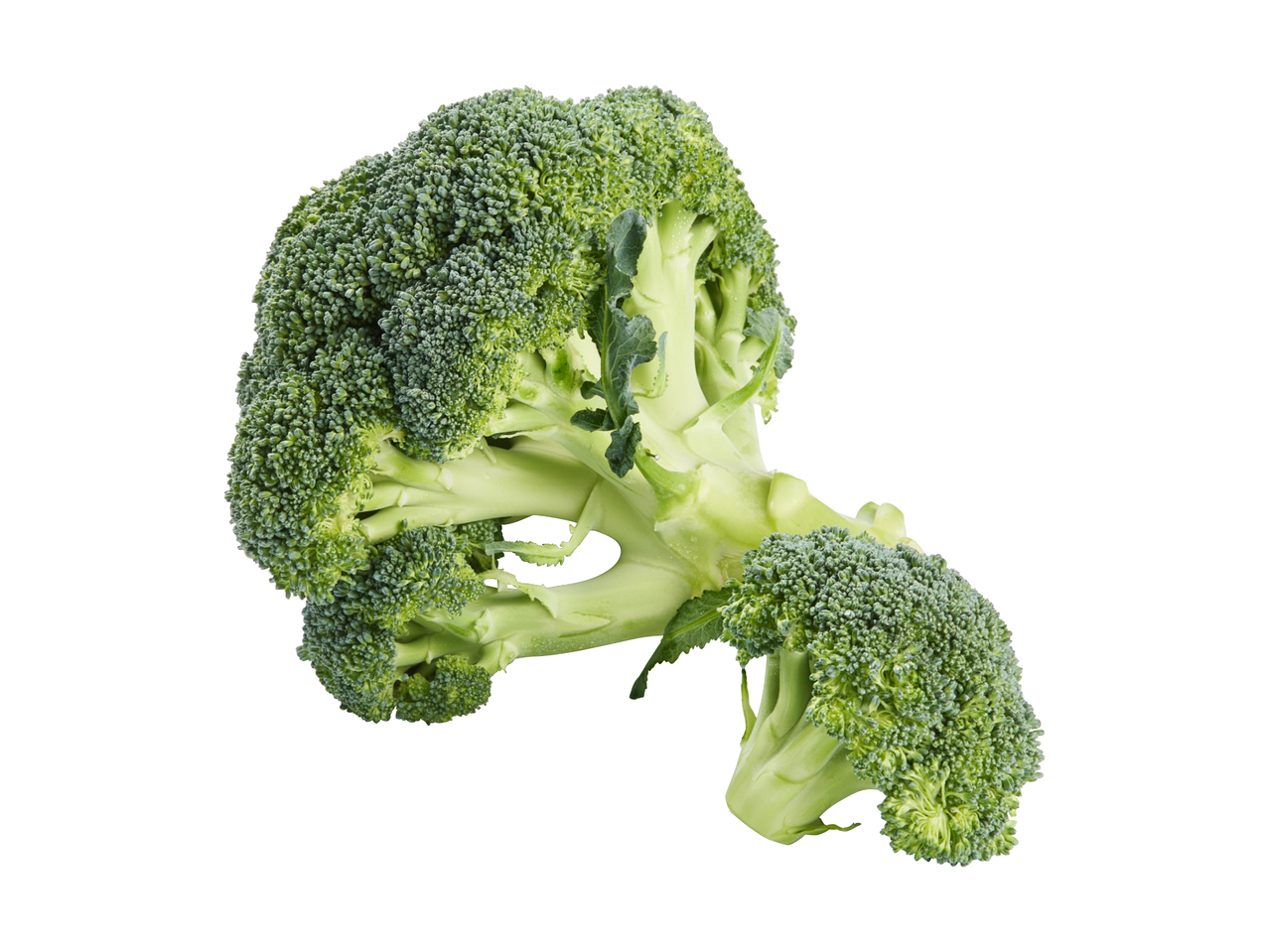 Svježa brokula s vidljivim cvjetovima i stabljikama.