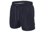 CRIVIT Men's Swim Shorts in navy blue with an elastic waistband and drawstring.