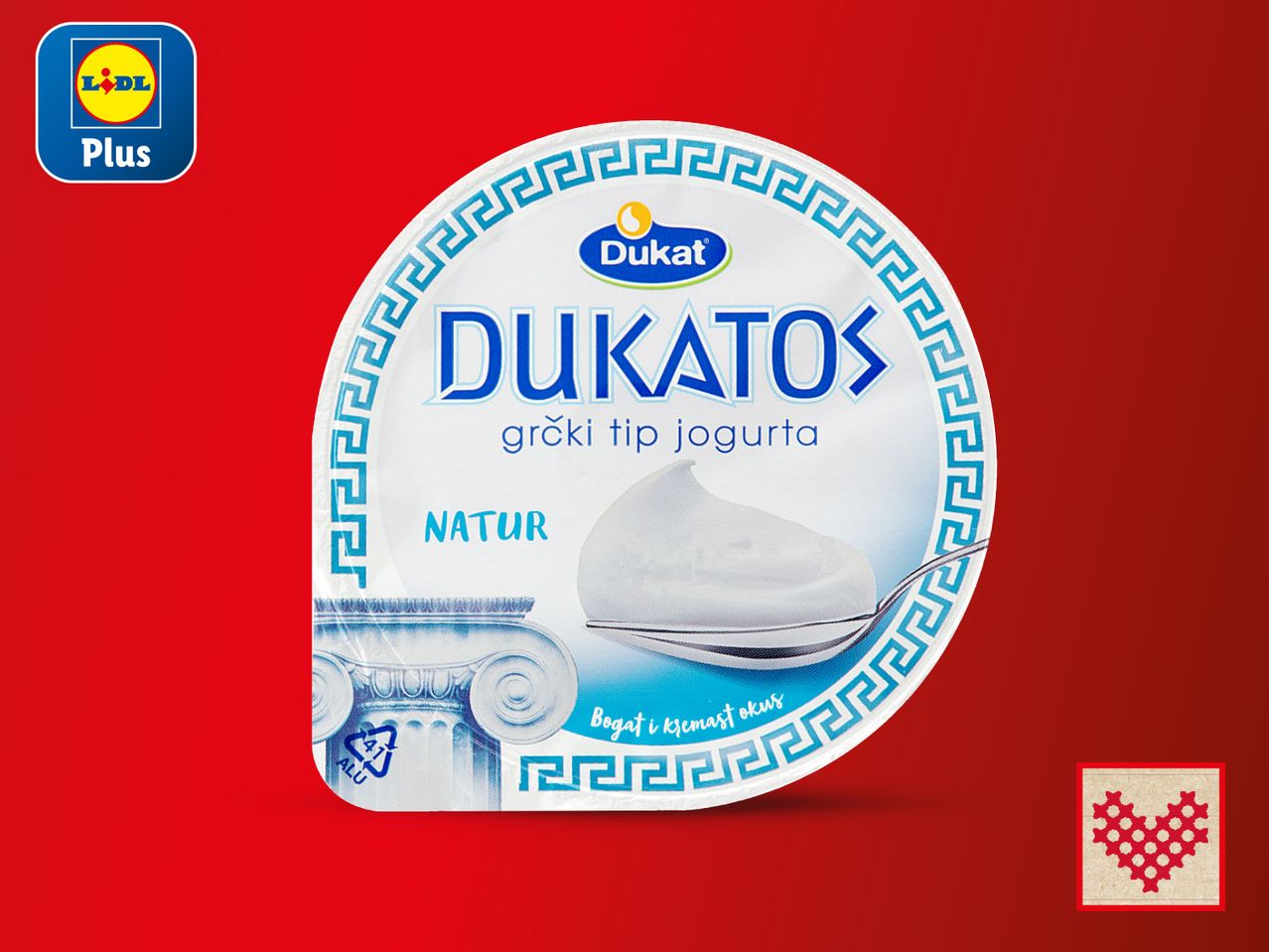 Pakiranje Dukatos grčkog jogurta.