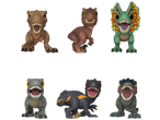 Funko POP Jurassic Park dinosaur figures, including T-Rex, Dilophosaurus, and Indoraptor.