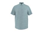 Light blue short-sleeved button-up shirt with a collar