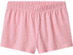 Pantaloni scurți de pijama ESMARA KIDS roz cu buline albe.