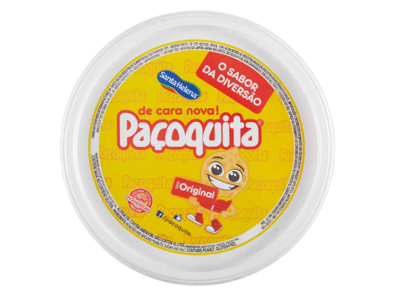 Santa Helena Paçoquita Original peanut candy spread.
