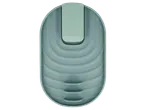 Acessório doméstico Jes Collection®: saboneteira oval verde-menta com ranhuras.