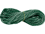 Sulă de frânghie împletită verde închis.