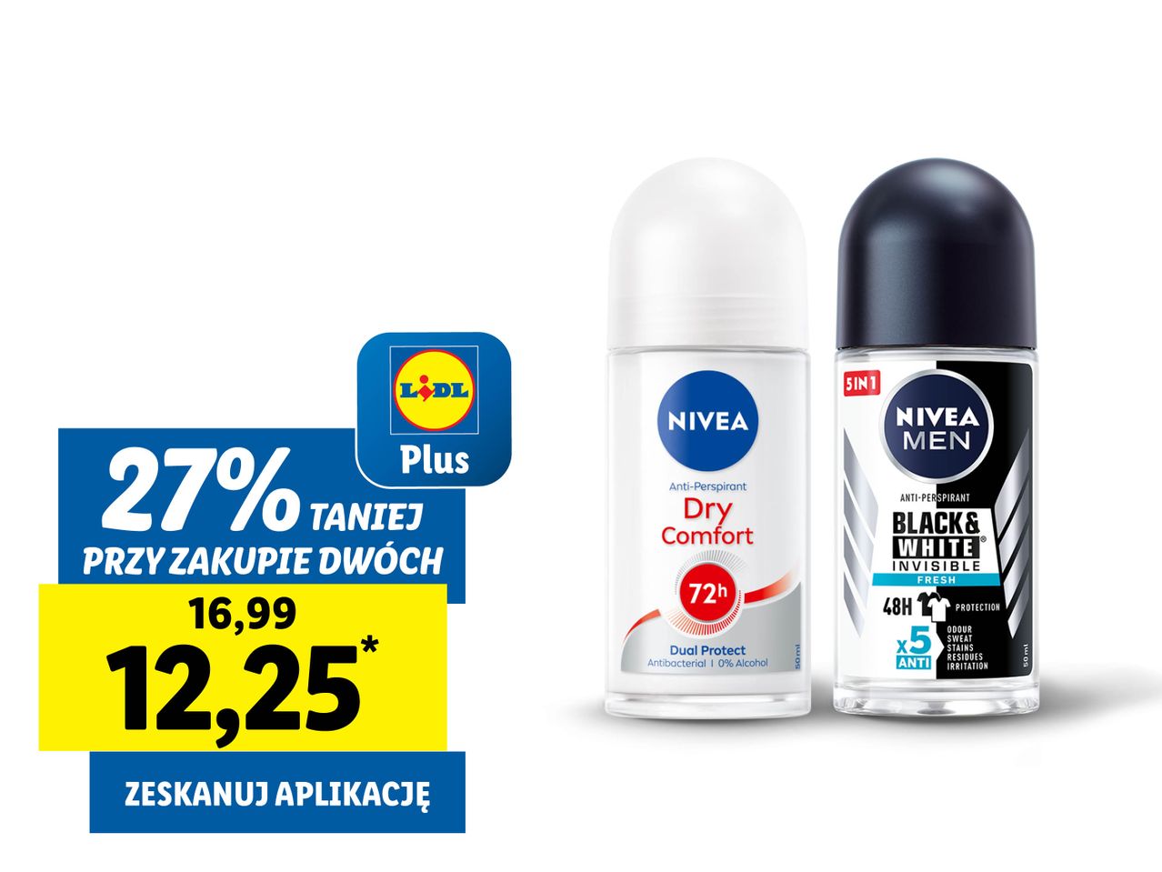 NIVEA Antyperspirant w kulce dla kobiet lub dla mężczyzn