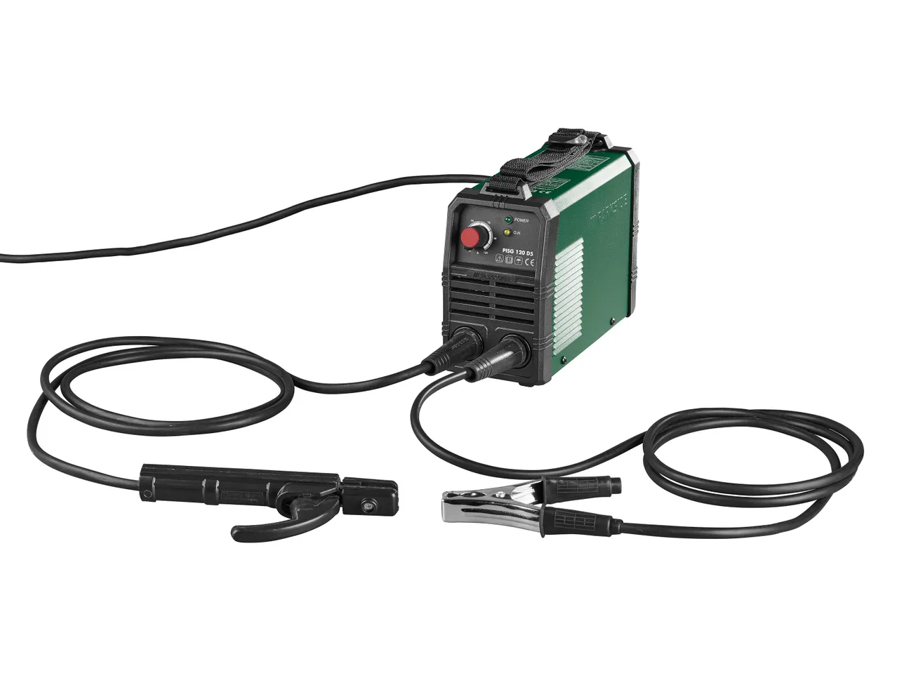 Parkside PISG 120 D5 hegesztőgép tartozékokkal, zöld és fekete színben