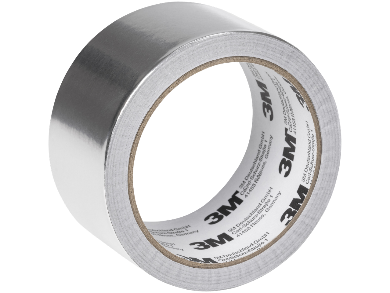 Sudraba 3M lentes rullis ar redzamu zīmola logotipu un adresi.