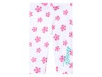 Fehér, virágmintás Disney gyerek leggings.