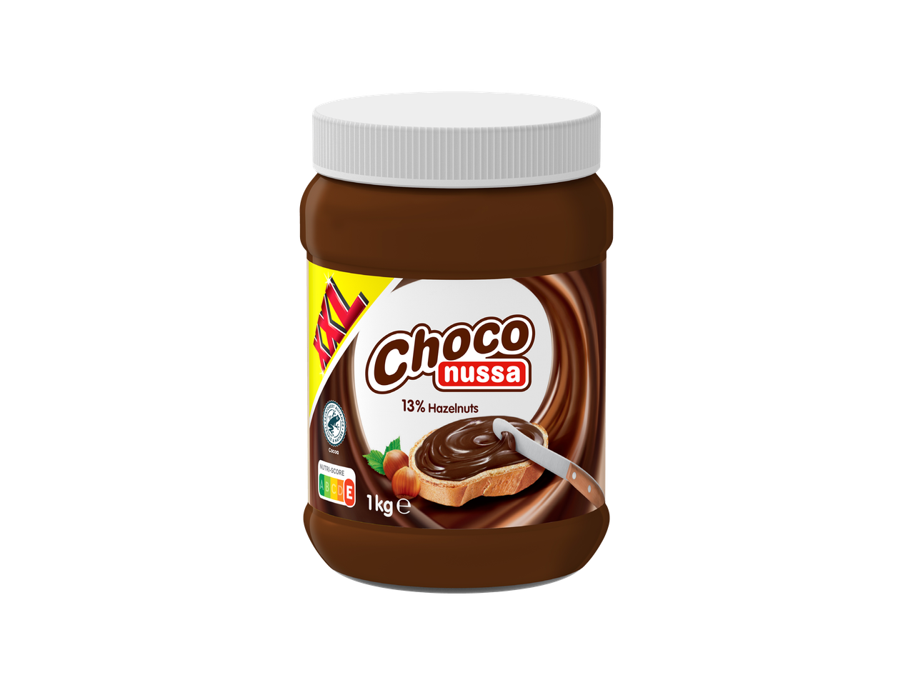 Choco nussa namaz od čokolade i lješnjaka u staklenci od 1 kg.