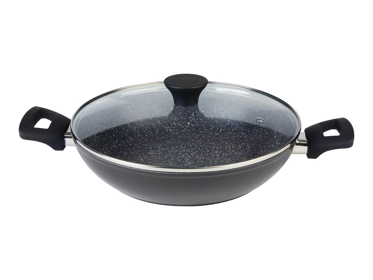 Silvercrest 28cm Cast Aluminium Serving Pan - Black