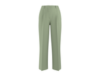 Calças de senhora ESMARA em verde claro com pregas frontais.