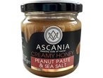 Ascania kreminis medus su žemės riešutų pasta ir jūros druska, 230 g.