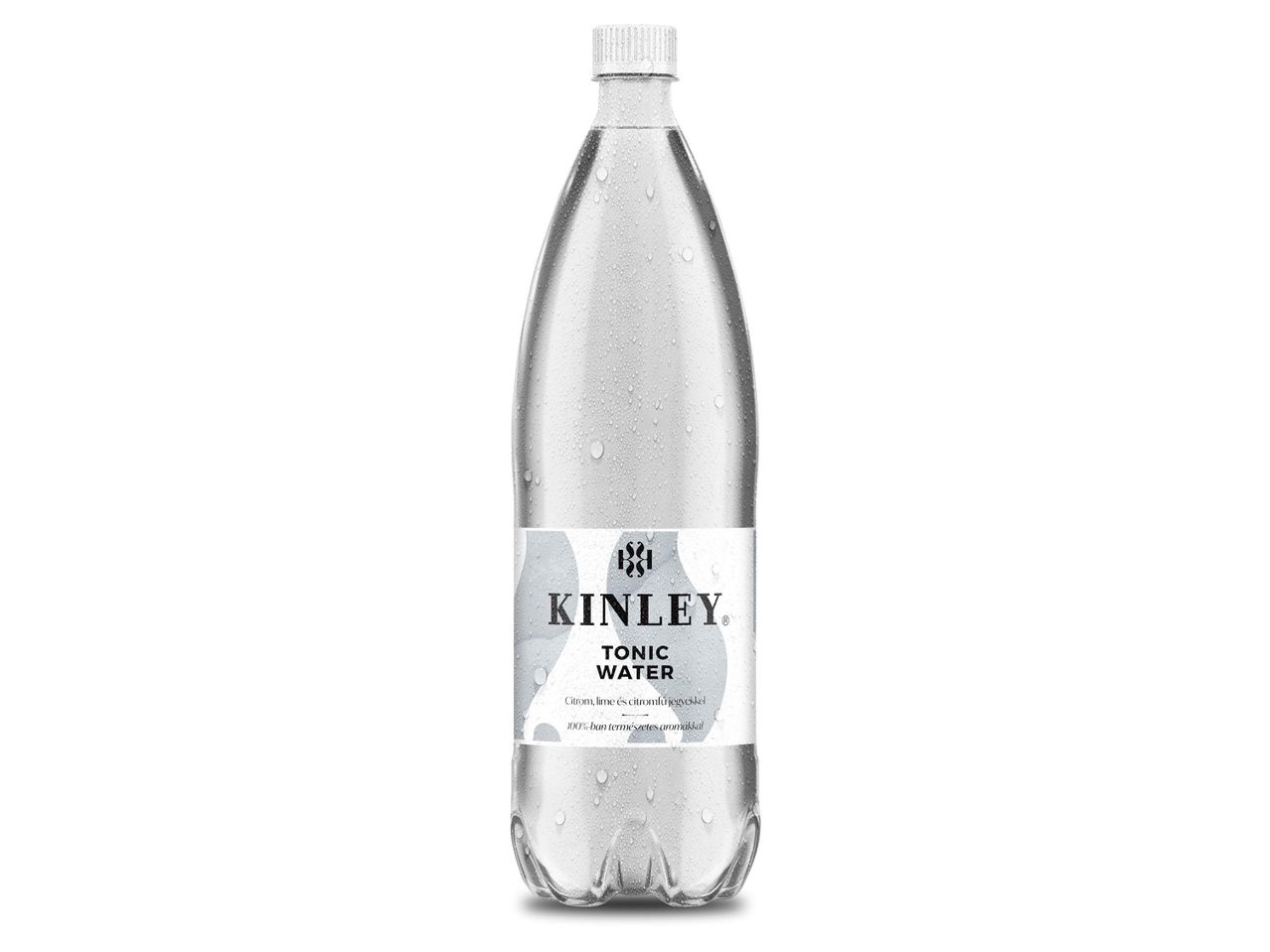 Kinley Tonic Water palack citrom, lime és citromfű ízesítéssel.