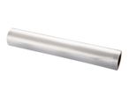 A roll of clear, textured vacuum sealer film on a white background.