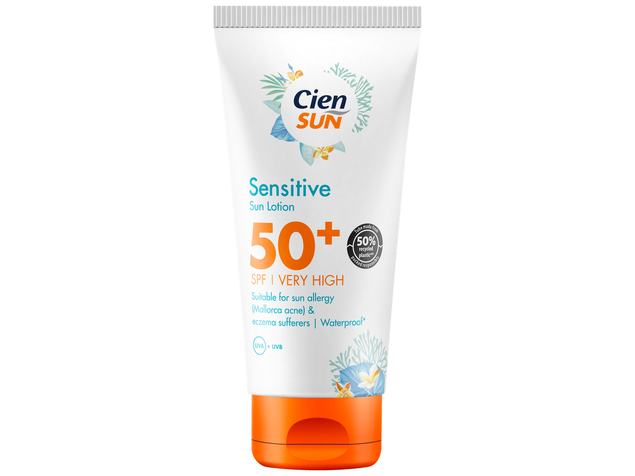 Cien Sun Sensitive SPF 50+ zonnebrandcrème voor gevoelige huid.