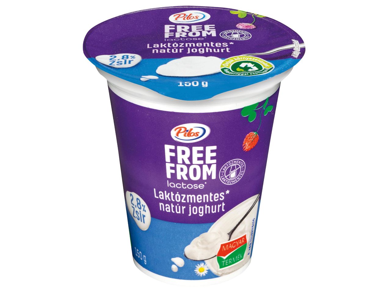 Pilos Free From laktózmentes natúr joghurt, 150g.
